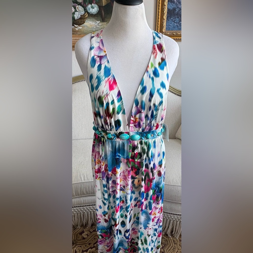 Boston Proper Vibrant Floral Maxi Dress